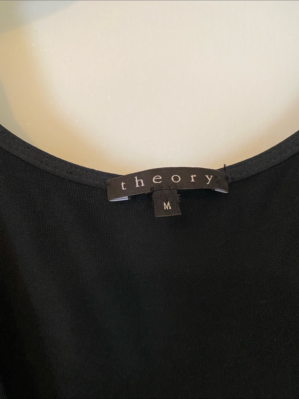 Theory Black Sleeveless V-Neck Midi Dress
